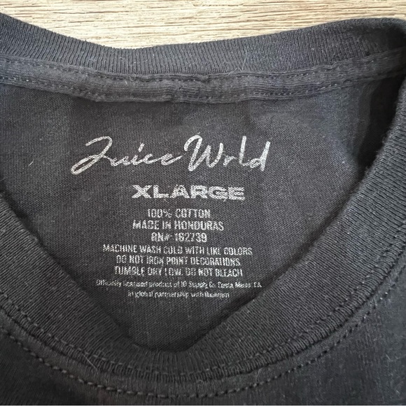 JUICE WRLD Black Lucid Dreams Rose T-Shirt Hip Hop Rap R&B Music Tee - Picture 6 of 8